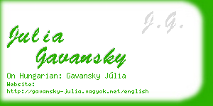 julia gavansky business card