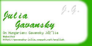 julia gavansky business card